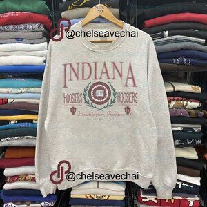 Vintage University of Indiana Hoosiers Sweatshirt, Retro IU Hoosiers Shirt Tee